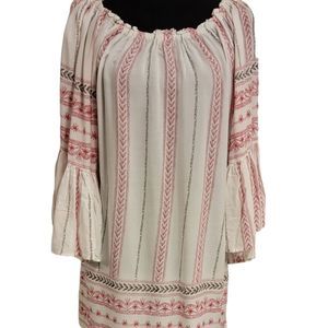 Elan Blouse/Top Bell Sleeves Off Shoulder Boho One Size